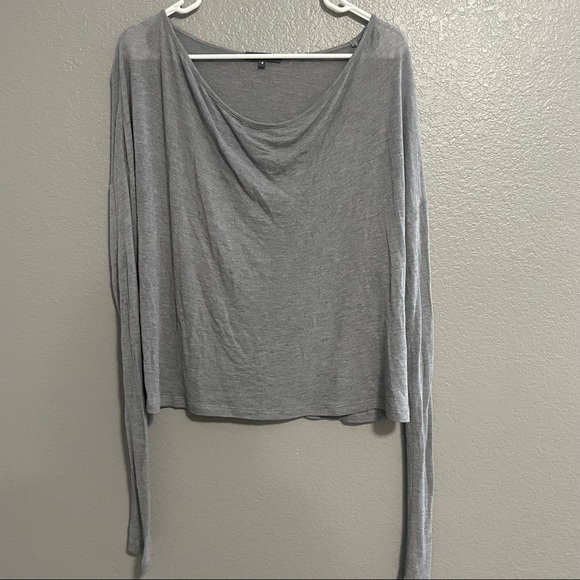 Vince gray slouchy long sleeve top medium - Picture 2 of 6